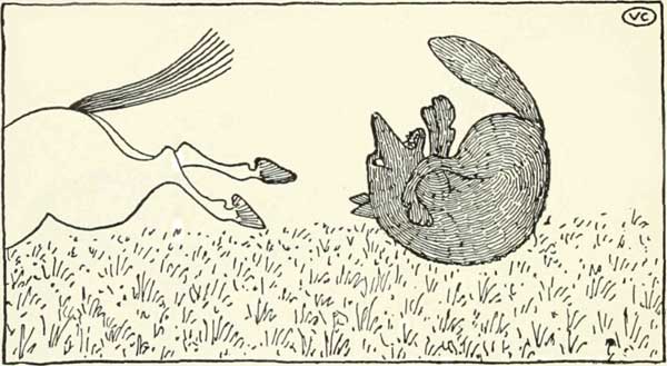 So the wolf went up to him from behind