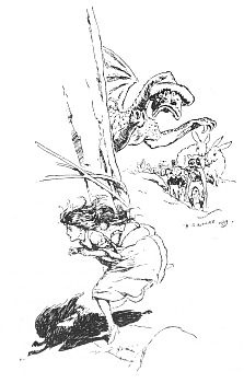 "The dragon ran after her." See page 34. "The dragon ran after her." See page 34.