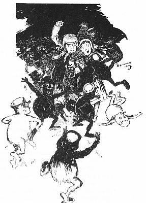 "The dwarfs seized the children." See page 72. "The dwarfs seized the children." See page 72.