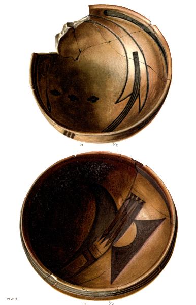PL. CLIV— FOOD BOWLS WITH FIGURES OF BIRDS AND FEATHERS FROM SIKYATKI PL. CLIV— FOOD BOWLS WITH FIGURES OF BIRDS AND FEATHERS FROM SIKYATKI