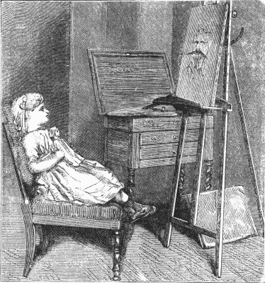 Admiring her work Admiring her work