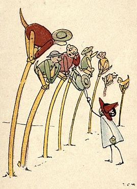 Each jumped—upon a yellow stick Each jumped—upon a yellow stick