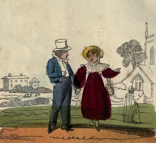 Boy and girl going to church Boy and girl going to church