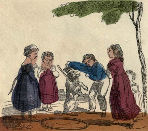 Children playing with dog Children playing with dog