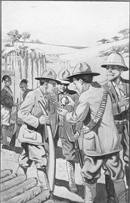 One slash of the knife, and out trickled a little stream of yellow grains into the brown fist of the explorer. One slash of the knife, and out trickled a little stream of yellow grains into the brown fist of the explorer.