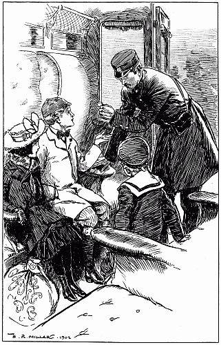 HE LOOKED AT THE TICKETS . . . 'HOW'S THIS?' HE SAID.—p. 145. HE LOOKED AT THE TICKETS . . . 'HOW'S THIS?' HE SAID.—p. 145.
