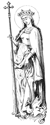 Fig. 232.—St. Margaret, after Wohlgemuth. Fig. 232.—St. Margaret, after Wohlgemuth.