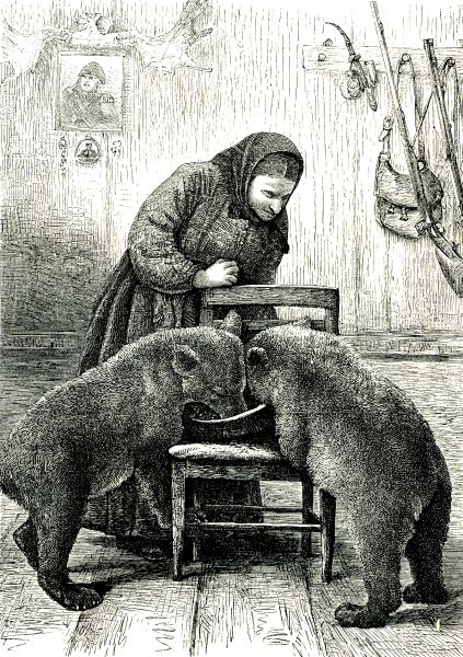 FEEDING THE TWINS. A QUEER PAIR OF HOUSEHOLD PETS.