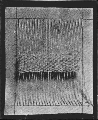 BLANKET FOR DOLL'S BED  Showing how it is started. BLANKET FOR DOLL'S BED  Showing how it is started.