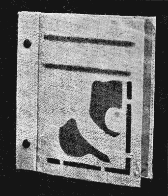 SCRAP OR CLIPPING BOOK  Cover of linen, stenciled. SCRAP OR CLIPPING BOOK  Cover of linen, stenciled.