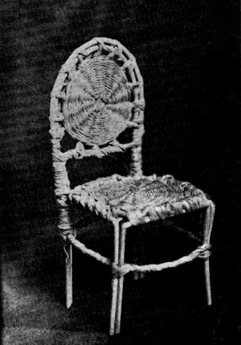 CHAIR No. II  Made of reed and raffia. CHAIR No. II  Made of reed and raffia.