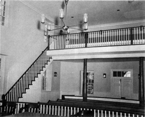 Interior of restored courtroom facing balcony. Photo by Lee Hubbard, 1969. Interior of restored courtroom facing balcony. Photo by Lee Hubbard, 1969.