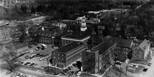 Rear view of the Fairfax County courthouse complex. Photo by the Office of Public Affairs, about 1972. Rear view of the Fairfax County courthouse complex. Photo by the Office of Public Affairs, about 1972.