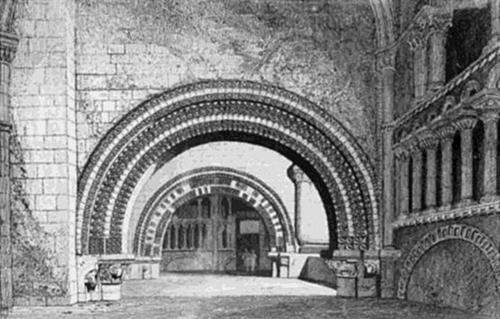 Holy Trinity, Caen. Arches from the South Transept. Holy Trinity, Caen. Arches from the South Transept.