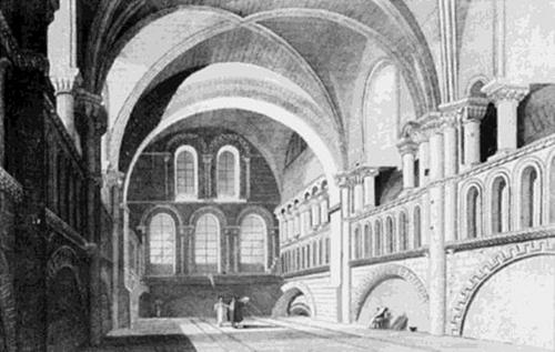 Holy Trinity, Caen. Interior of the Nave. Holy Trinity, Caen. Interior of the Nave.