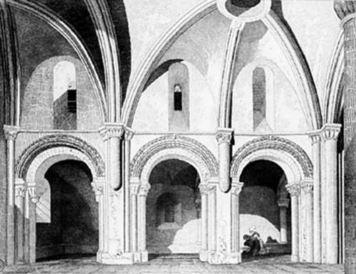 Interior of the Church of Creully. Interior of the Church of Creully.