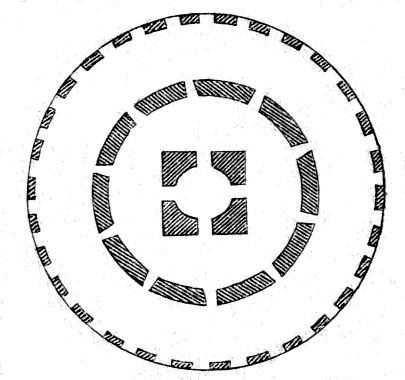 Grundriß der Kirche Lalibela.Nach E. Zander. Grundriß der Kirche Lalibela.