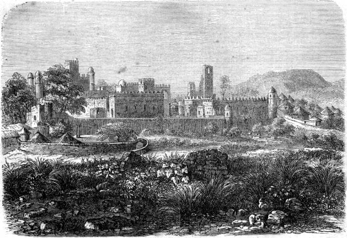 Nordfront des Gemp in Gondar. Originalzeichnung von Eduard Zander. Nordfront des Gemp in Gondar