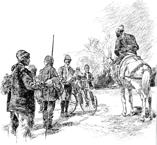 THE DONKEY BOYS INSPECT THE “DEVIL’S CARRIAGE.” THE DONKEY BOYS INSPECT THE 'DEVIL'S CARRIAGE.'