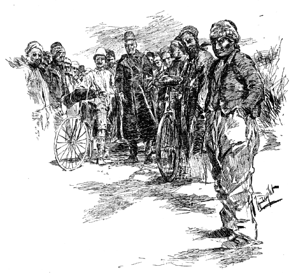 A VILLAGE SCENE. A VILLAGE SCENE.