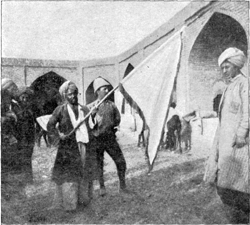 PILGRIMS IN THE CARAVANSARY. PILGRIMS IN THE CARAVANSARY.
