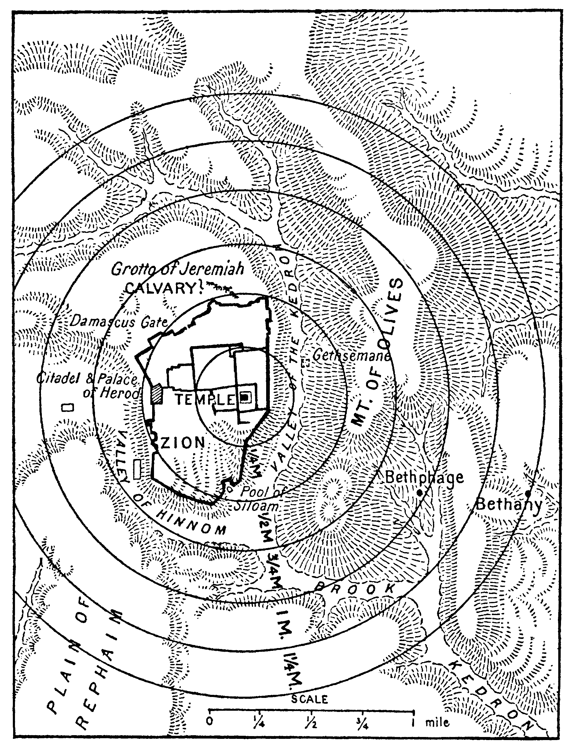 MAP OF JERUSALEM AND VICINITY MAP OF JERUSALEM AND VICINITY