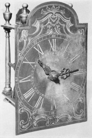Figure 26. Figure 26.—Dial plate of a brass lantern clock made by Bertolla, found in his workshop after his death. (Courtesy of Museo Nazionale della Scienza e della Tecnica, Milan.)
