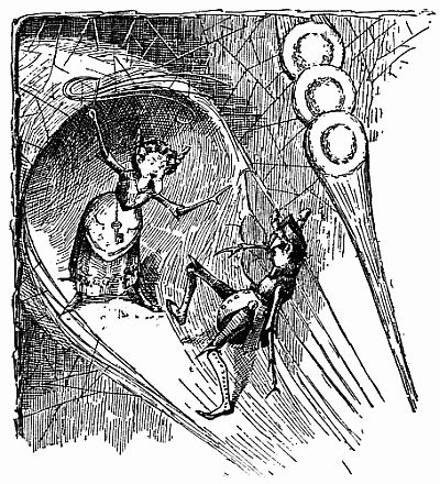 Fig. 97.—Madam Labyrinthea Lashes an Impudent Lover. Fig. 97.—Madam Labyrinthea Lashes an Impudent Lover.