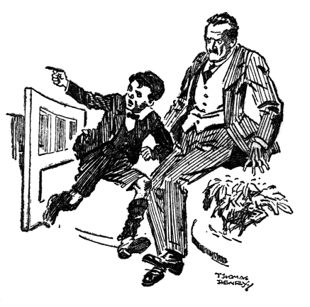 Page 17 William, knocking into his father while not looking where he is going.