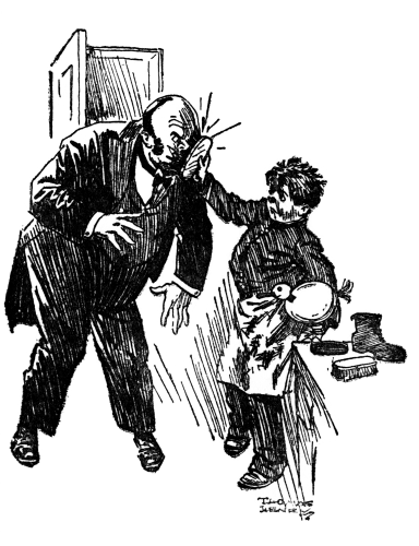 Page 72 William hitting Mr. Biggs in the face with the brush.