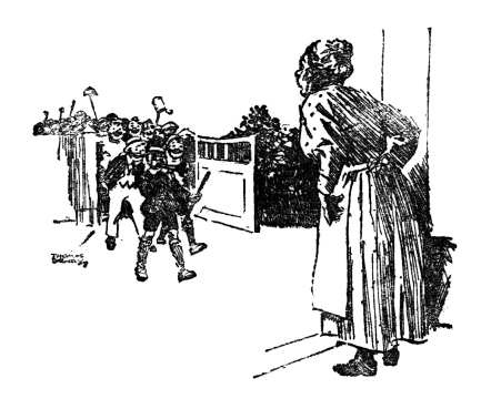 Page 126 Cook watching them trooping through the garden gate.