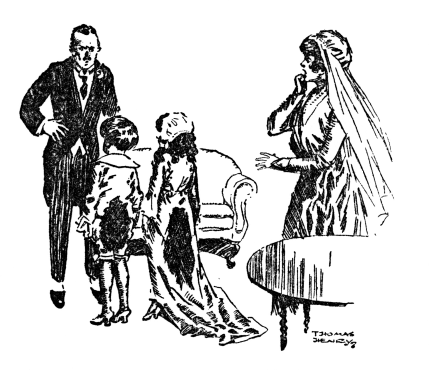 Page 181 William and Dorita with stained clothes, facing Mr. Brown.