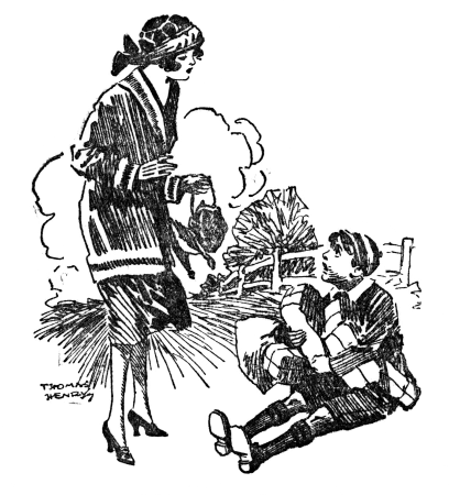 Page 211 William sitting on the ground, looking up at Ethel.