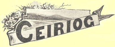 Decorative graphic spelling Ceiriog Decorative graphic spelling Ceiriog
