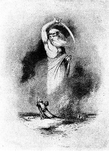 The Jinnee and the Merchant A Vignette Woodcut by William Harvey in the First Edition of Lane's Translation which Still Remains the Best English Version of The "Arabian Nights" The Jinnee and the Merchant A Vignette Woodcut by William Harvey in the First Edition of Lane's Translation which Still Remains the Best English Version of The "Arabian Nights"