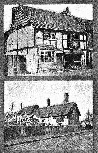 1. Shakespeare's Birthplace at Stratford-on-Avon before the Restoration which has Spoiled It 2. The Anne Hathaway Cottage 1. Shakespeare's Birthplace at Stratford-on-Avon before the Restoration which has Spoiled It 2. The Anne Hathaway Cottage