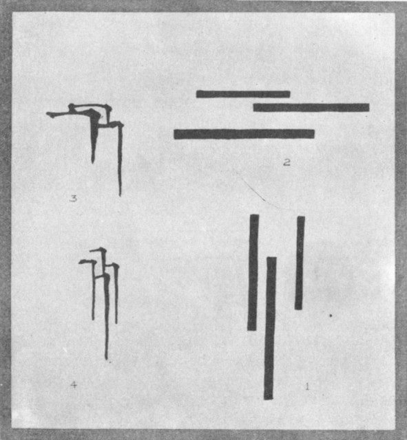Perpendicular Lines for Rocks (1). Horizontal Lines for Rocks (2). Rock Construction as Practiced in Art (3 and 4). Plate XXX. Perpendicular Lines for Rocks (1). Horizontal Lines for Rocks (2). Rock Construction as Practiced in Art (3 and 4). Plate XXX.