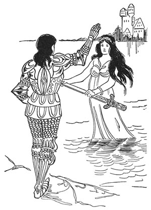 SHE GAVE ARTHUR HIS REMARKABLE SWORD SHE GAVE ARTHUR HIS REMARKABLE SWORD