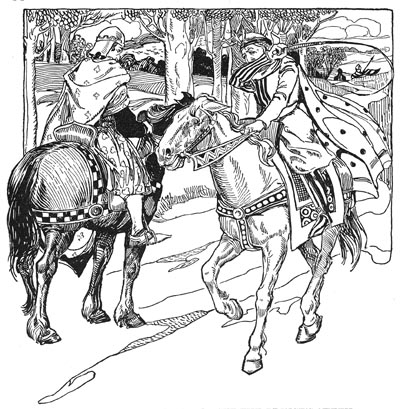 HE STRUCK OUT HIS WHIP AND CUT THE PRINCE'S CHEEK. HE STRUCK OUT HIS WHIP AND CUT THE PRINCE'S CHEEK.