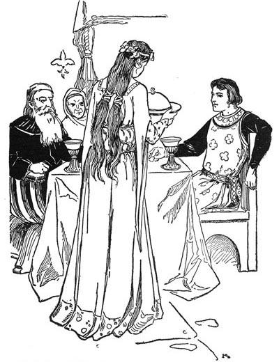 ENID FETCHED THE WINE AND THE MEAT AND THE CAKES. ENID FETCHED THE WINE AND THE MEAT AND THE CAKES.