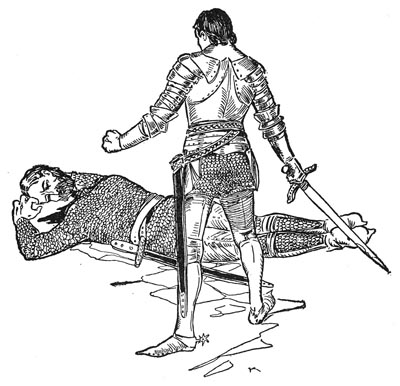 THE RUSSET-BEARDED HEAD TUMBLED OVER THE FLOOR LIKE A BALL. THE RUSSET-BEARDED HEAD TUMBLED OVER THE FLOOR LIKE A BALL.