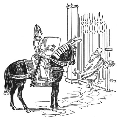 A WRINKLED OLD MAN CAME AND LET HIM IN. A WRINKLED OLD MAN CAME AND LET HIM IN.