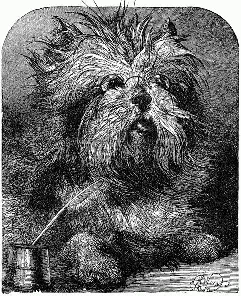 BELL AND HER PET DOG. BELL AND HER PET DOG.