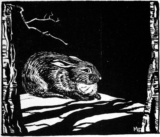 HE SAT VERY QUIET, WAITING FOR THE MAN OF THE LONG FOOT TO APPEAR