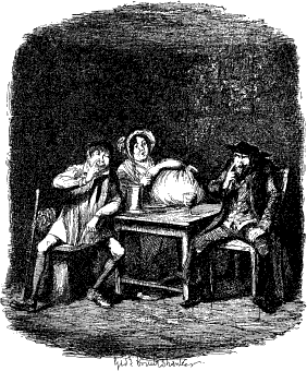 Klik voor vergroting (880×1062px, 207kb) FAGIN ZETTE DEZE OPMERKING KRACHT BIJ, DOOR MET ZIJN RECHTER WIJSVINGER LANGS DEN KANT VAN ZIJN NEUS TE STRIJKEN.