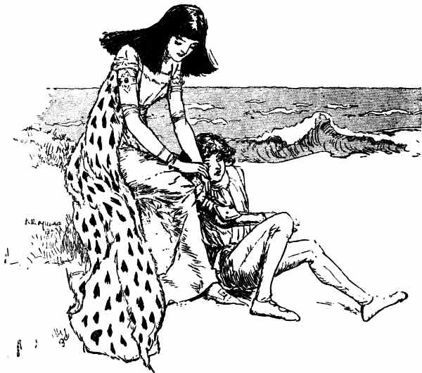 "WHILST HE THUS RESTED SHE PLACED ON HIM A SUIT OF GOLDEN ARMOUR" "WHILST HE THUS RESTED SHE PLACED ON HIM A SUIT OF GOLDEN ARMOUR"