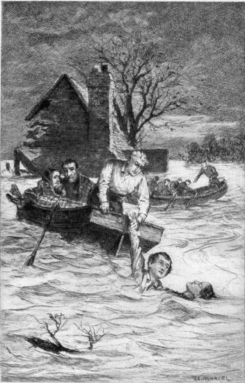 "SEIZING THE PROW OF THE LITTLE BOAT." "SEIZING THE PROW OF THE LITTLE BOAT."