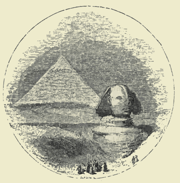 Pyramid and sphinx