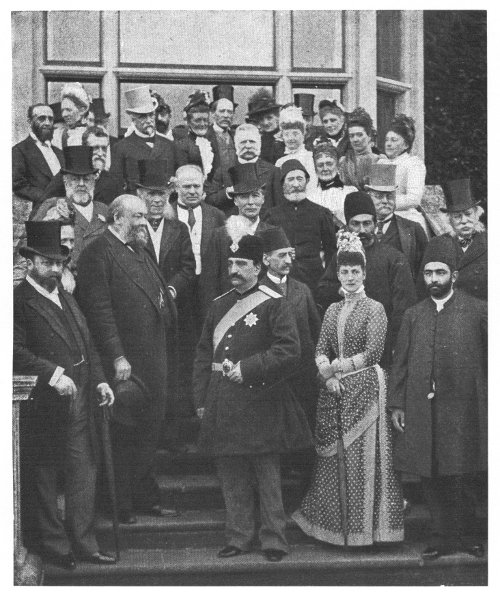 Group at Hatfield House during the visit of the Shah of Persia, July, 8, 1889 Group at Hatfield House during the visit of the Shah of Persia, July, 8, 1889