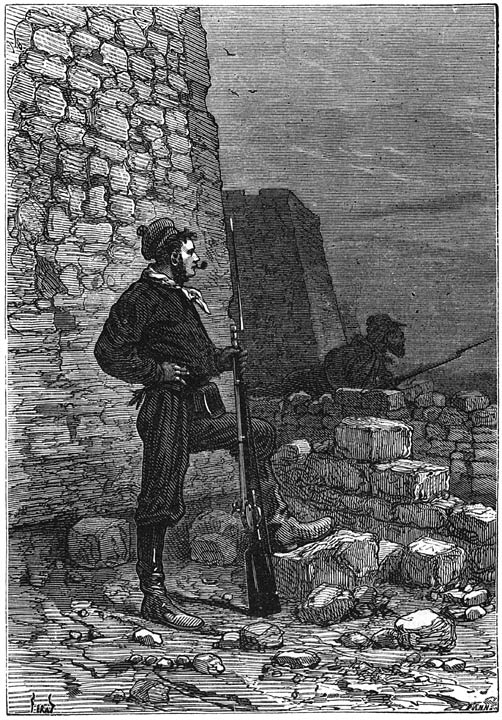 Zij hielden beurtelings de wacht. Bladz. 170.